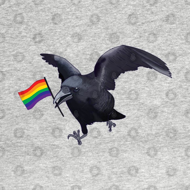 Gay Pride Crow Friend by josierichey